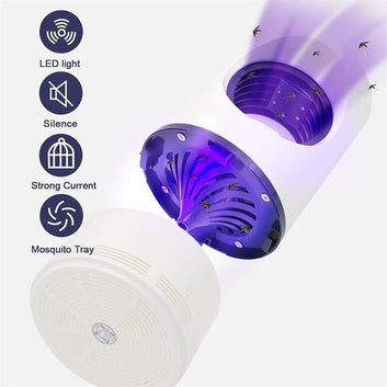 Electric Mosquito Trap Blue Light Mosquito Killer Lamp With USB Power Suction Fan No Zapper Child Safe